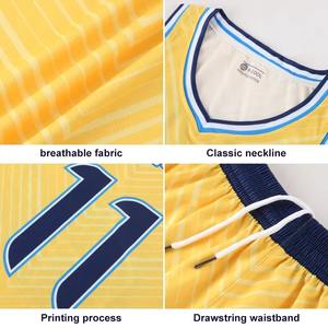 Vêtements de basket-ball pour hommes, impression par sublimation personnalisée, uniforme de football en polyester respirant, maillot de l'équipe de club de football, personnalisable - Product Image 5