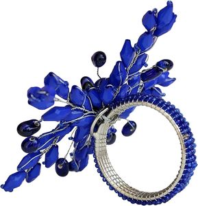 Anneaux de serviette élégants de qualité supérieure Design exclusif Décoration de table Accessoires de fête-Vaisselle à manger en polyéthylène en papier - Product Image 1