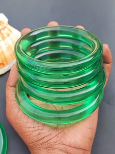 Factory Outlet Nuevo Color Diamante brillante Geométrico Simple Pulsera de resina apilada para damas Moda - Product Image 4