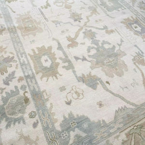 Tapis d'intérieur de haute qualité, noué à la main, en laine grise, 8x10 pieds, tapis brodé, nœud persan turc, abstrait, fait à la main, persan - Product Image 1