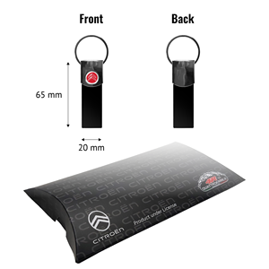 Para Citroen Car Keychain Band en negro con logotipo rojo Accesorio de llave de plástico - Product Image 2