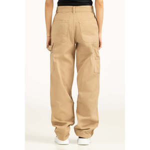 Pantalon cargo en toile taille haute pour femme, respirant, sexy, coupe large, technique froissée, taille XL, décontracté, automne WM-NDJ-SS25-002 - Product Image 2