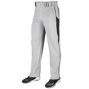 Pantalon de baseball pour homme, gris/noir à rayures, respirant, anti-UV, séchage rapide, antibactérien, 100 % polyester - Product Image 1