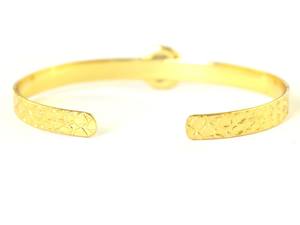 Bracelet rond en agate dendritique naturelle, bracelet en or 18 carats avec pierres précieuses, bracelet manchette - Product Image 6