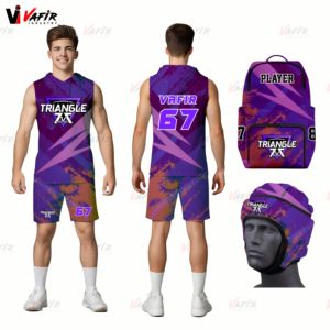 เครื่องแบบ7V7ฟุตบอลแบบสั่งทำระบายอากาศได้แขนกุดแห้งเร็วป้องกันแบคทีเรีย - Product Image 4