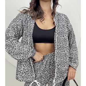 ชุดเซ็ตเสื้อผ้าลายเสือดาวสองเส้นด้าย รุ่น 1018 ระบายอากาศได้ดี สไตล์ลำลอง - Product Image 3