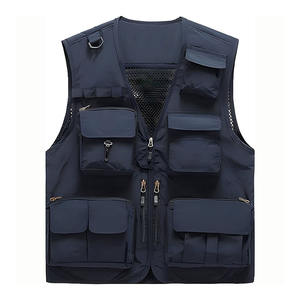 Service OEM Gilet tendance personnalisé pour hommes Gilet de luxe à poches multiples de haute qualité avec poches en 5 dimensions pour hommes - Product Image 2