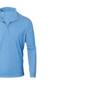 Université hommes 100% coton Sport course Jogging sweat quart demi fermeture éclair haut doublure solide hiver tricoté plaine teint à capuche - Product Image 4
