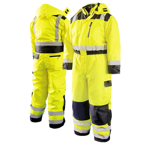 Hi Vis Winter Safety Workwear Manga larga Construcción Ropa DE TRABAJO Overoles impermeables Venta al por mayor OEM Custom Hi Vis Overol - Product Image 1