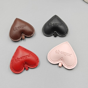 Accessoires de bijoux DIY personnalisés en stock, cuir artificiel, fleur noire 3D, étoile à cinq branches, cœur, porte-clés/<span class=keywords><strong>sac</strong></span> lumineux - Product Image 2