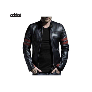 Veste en cuir de vêtements pour hommes, veste en cuir nouvelle mode, veste en cuir coupe-vent pour hommes, vente en ligne - Product Image 4