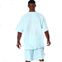 Ensemble deux pièces de sport d'été pour hommes – T-shirts et shorts respirants à séchage rapide, style urbain pour le jogging décontracté, grandes tailles