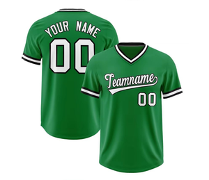 Maillot de baseball personnalisé unisexe rouge col en V manches courtes anti-humidité respirant protection UV polyester impression nom et numéro de l'équipe - Product Image 2