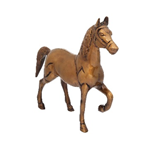 Estatuilla de caballo de latón de estilo Vintage antiguo, 1,6 kg, artesanías de Metal pulidas a mano, estatua de Animal elegante, decoración artística de mesa - Product Image 2