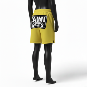 Shorts de Baño Personalizados de Microfibra Elástica de 180 g/m², Diseño con Cristales de Imitación Naranja, Logotipo Jacquard en el Panel Lateral de la Cintura - Product Image 5