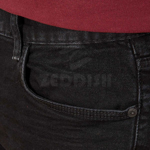 Pantalon en jean avec logo personnalisé de la meilleure qualité OEM Style droit de couleur personnalisée avec motif solide pour les saisons d'été et d'automne - Product Image 6