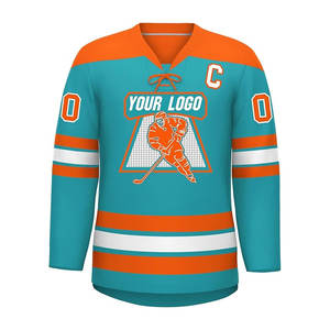 Maillot de hockey sur glace personnalisé pour homme, lettres brodées personnalisées, broderie, grande taille, manches longues, service OEM - Product Image 6