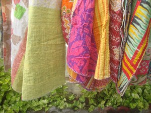 Queen King Quin VINTAGE Kantha Quilt ผ้าห่มโยนผ้าคลุมเตียงโบฮีเมียน - Product Image 2