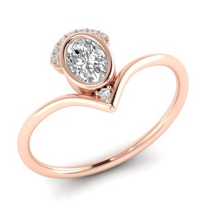 REYES 14K Or Rose Moissanite Bagues de Fiançailles Femmes Fine Jewelry Design Classique Alliance Usine Prix de Gros Diamant - Product Image 1