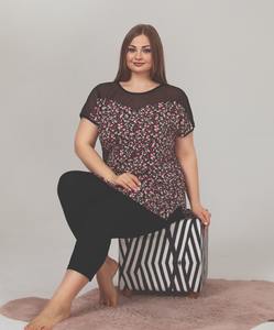 Conjunto Capri de Viscosa para Mujer Talla Grande, Ligero, Suave y Cómodo para Estar en Casa - Product Image 2