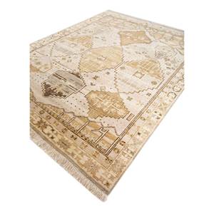 Tapis en laine noué à la main Thyme Ivory, motif géométrique, rectangulaire, pour la maison, le salon, le couloir, l'entrée, Puzzle-AKWL-1227 pour adolescents - Product Image 2