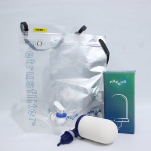 Petrus Manual Powered Outdoor Water Filter 0.4 Micron Poro Tamanho 99,9% Remoção de bactérias Filtração 3 estágios 50 Filtro de água GPD - Product Image 2