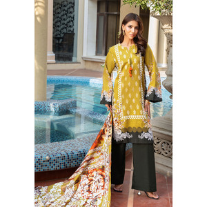 Conjunto de traje Khaddar estampado de 3 piezas para mujer SD-52226 - Product Image 2