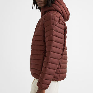 Chaquetas personalizadas para hombre de talla grande, chaqueta cortavientos 100% nailon, chaqueta acolchada cálida de invierno con capucha - Product Image 3