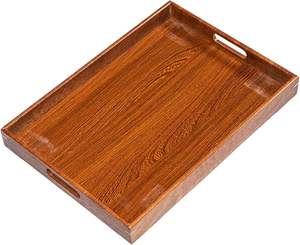 Vente en gros de plateaux de service de restaurant en bois rectangulaires personnalisés pour les services hôteliers utilisation personnalisée et plateau de forme personnalisée en bois naturel - Product Image 4