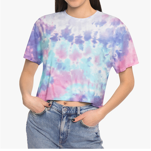 T-shirt Tie-Dye d'été avec logo personnalisé T-shirts décontractés avec logo personnalisé pour femmes T-shirt pour hommes Livraison DDP - Product Image 3