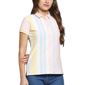 Polo básico para mujer de algodón 100% de alta calidad al por mayor, camisetas de golf de manga corta a la moda con estampado de diseño personalizado - Product Image 3
