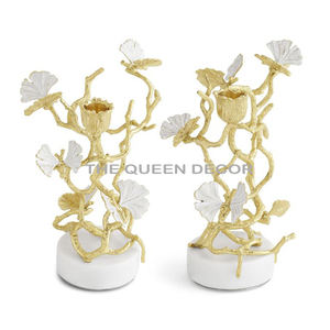 Chandelier en métal moderne Bougeoir en métal aluminium plaqué or au prix de gros Accent d'éclairage à bas prix - Product Image 3