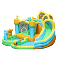 Toboggans aquatiques gonflables pour enfants, conformes EN71, en tissu Oxford 420D 840D épaissi, faciles à ranger, pour fêtes en extérieur – Stock disponible