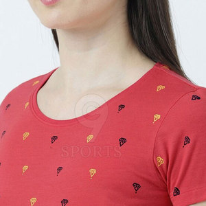 Camiseta estampada sólida 2025 para mujer con mangas cortas y Camiseta estampada de ajuste cómodo para mujer - Product Image 6