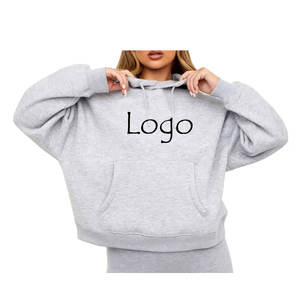 Sudadera con capucha estampada de punto transpirable personalizada para mujer moda de calle de invierno 100% sudaderas con capucha de algodón antiarrugas transpirable - Product Image 1