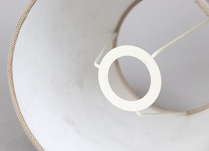 Custom Wholesale Embroidered Flower Linen <strong>Lampshade</strong> Lighting Accessories Lamp Holder Combination of Fabric and Metallic <strong>Frame</strong> - Product Image 2