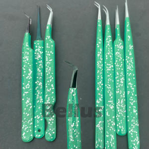 Pinzas de volumen de pestañas de próxima generación, puntas de precisión de fibra, revestimiento de brillo de acero inoxidable duradero, etiqueta personalizada, herramienta de artista de pestañas ecológicas - Product Image 6