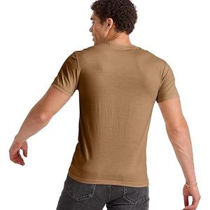 Camiseta de algodón de verano transpirable de varios colores para hombres 2025 OEM camiseta de calle informal holgada para hombres - Product Image 3