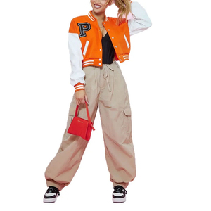 เสื้อแจ็กเก็ตทีมเบสบอลของผู้ชายเสื้อแจ็กเก็ตทีมโรงเรียนมีตัวอักษรปักด้วยกำมะหยี่แขนเสื้อ2025 - Product Image 4