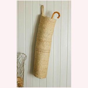 Porte-parapluie en rotin 2025 Boho Bloom | Tissage d'herbe de mer avec des illustrations d'animaux | Accent de décor naturel - Product Image 5