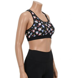 Soutiens-gorge de sport extensibles dans les quatre sens avec impression par transfert thermique, polyester et élasthanne respirant, soutien pour la salle de sport, entraînement, vêtements de sport en gros - Product Image 2