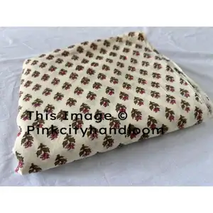 Hochwertiges Material Stoff für Frauen handgefertigte natürliche Baumwolle Block Druck Stofftuch indische böhmische Quilt-Bodenstoff