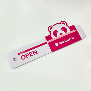 Panneau de porte moderne en plastique PVC durable, double face, ouvert/fermé, écologique, résistant à l'eau, pour hôtels, salles de bain - Product Image 3