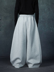 Pantalones de chándal ecológicos personalizados, pantalones de correr holgados de peso pesado, pantalones de algodón de pierna ancha estilo acampanado, ropa de calle con estampado Digital Unisex OEM - Product Image 4