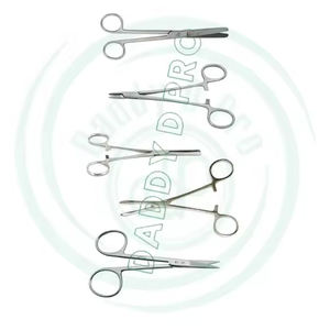 Ensemble d'instruments de chirurgie mineure DADDY D PRO CE ISO, acier inoxydable, porte-aiguilles, pinces, ciseaux, kit manuel réutilisable pour - Product Image 4