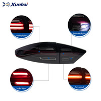 Feux arrière LED XUNBAI Plug & Play avec lentille rouge pour Mondeo MK5 2013-2016 Garantie 1 an