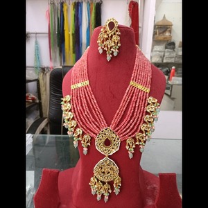 ชุดยาวลูกปัดโบราณมาลาอินเดียพร้อมลูกปัดหลากสีคุณภาพสูงทำด้วยมือสร้อยคอจำนวนมาก - Product Image 5