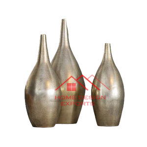 Vase décoratif de luxe attrayant pour la décoration de la maison, effet de glaçure à teinture réactive, fonte d'aluminium - Product Image 4