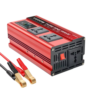 Convertisseur solaire portable HOULI AC 12V 24V DC vers 220V onde sinusoïdale pure 1600W 12V DC vers 110V AC 60 Hz 50 Hz pour usage domestique - Product Image 1