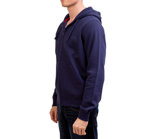 Sweats à capuche zippés 100 % coton personnalisés pour hommes avec logo sur mesure, col à capuche zippé et tissu anti-boulochage - Product Image 6